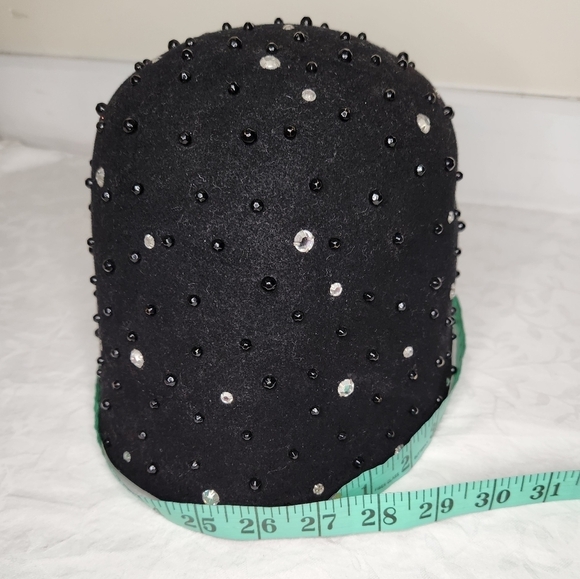 Vintage Bead Rhinestone Cloche Hat - Picture 7 of 11